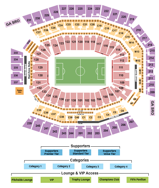 Lincoln Financial Field Seating Chart: Soccer RW World Cup