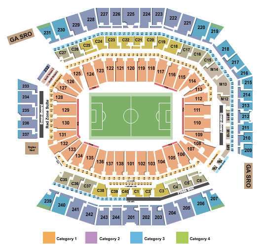 Lincoln Financial Field Seating Chart: Soccer WC Category
