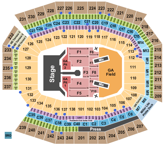 Gillette Stadium Seating Chart Rolling Stones