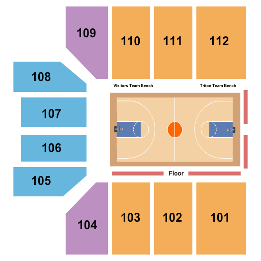 LionTree Arena Seating Chart: Basketball