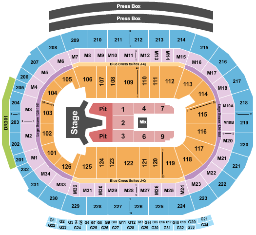 Little Caesars Arena Seating Chart: AJR