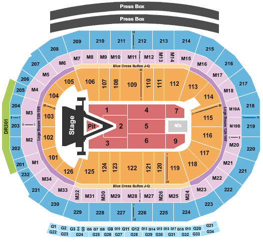 Little Caesars Arena Seating Chart: Aerosmith 2023