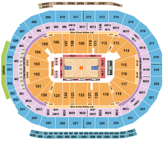 Little Caesars Arena Seating Chart: Basketball - Pistons