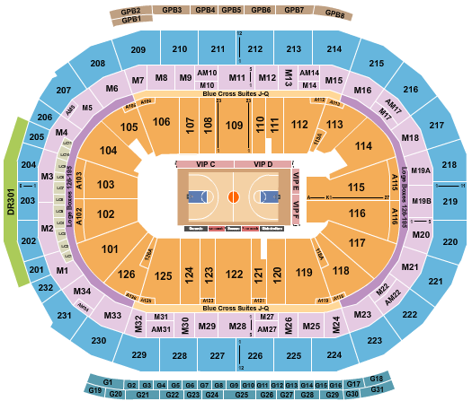 Little Caesars Arena Seating Chart: Basketball - Globetrotters