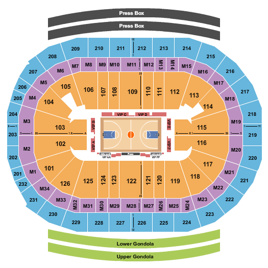 Little Caesars Arena Seating Chart: Basketball