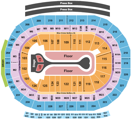 Little Caesars Arena Seating Chart: Benson Boone