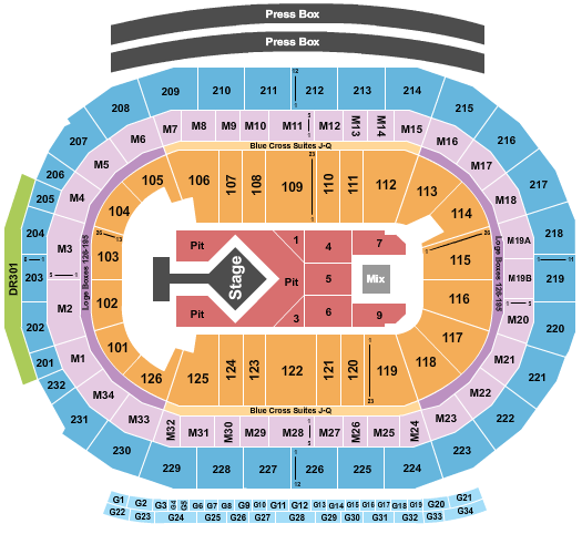 Little Caesars Arena Seating Chart: Blink 182