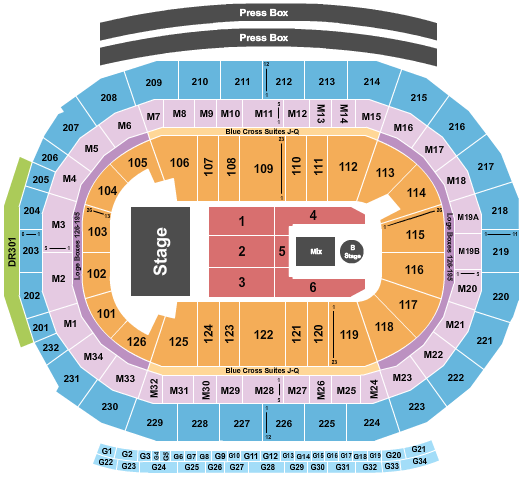 Little Caesars Arena Seating Chart: Chris Brown