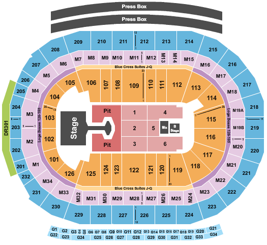 Little Caesars Arena Seating Chart: Disturbed