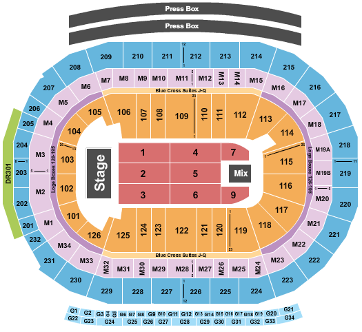 Little Caesars Arena Seating Chart: Endstage 4