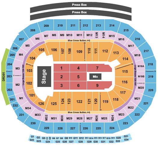 Little Caesars Arena Seating Chart: Endstage 8