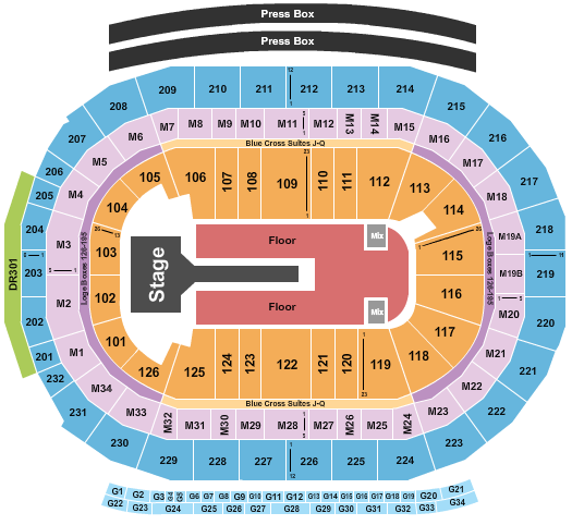 Little Caesars Arena Seating Chart: Florence and The Machine