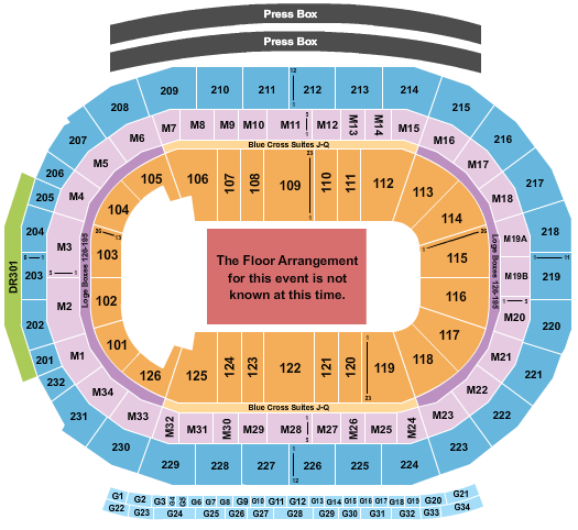 Little Caesars Arena Seating Chart: Generic Floor