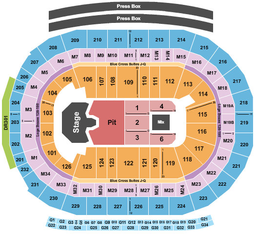 Little Caesars Arena Seating Chart: Ghost