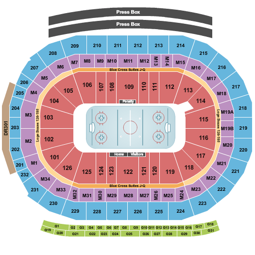 Little Caesars Seating Chart Red Wings