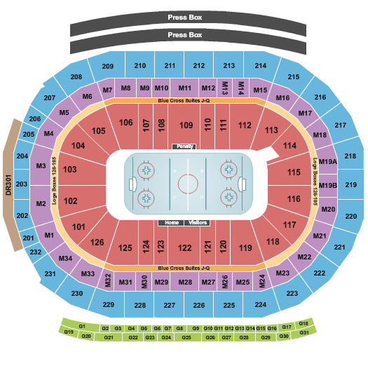 Red Wings Seating Chart