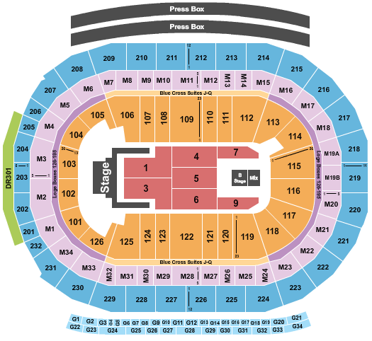 Little Caesars Arena Seating Chart: Jelly Roll