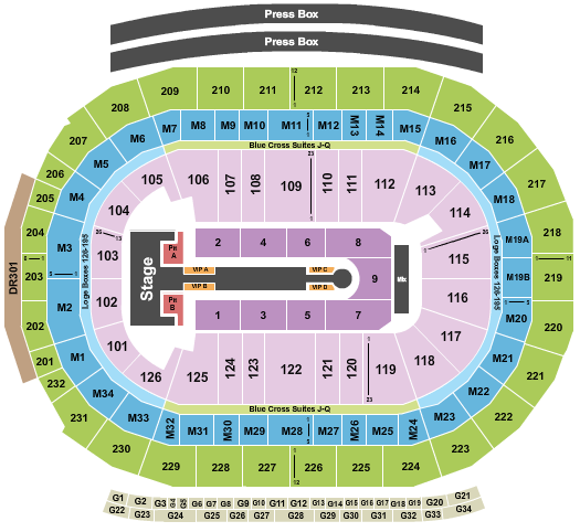 Little Caesars Arena Seating Chart: Jennifer Lopez 2024