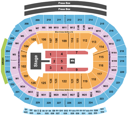 Little Caesars Arena Seating Chart: Jhene Aiko