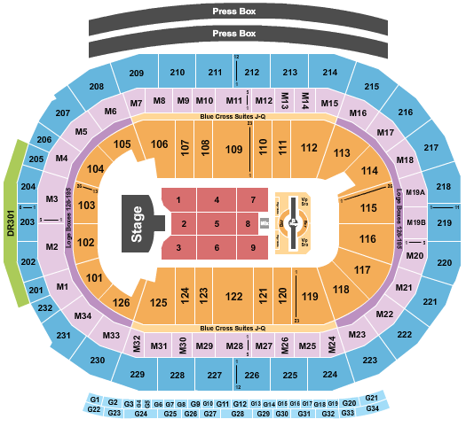 Little Caesars Arena Seating Chart: Justin Timberlake