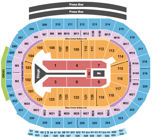 Little Caesars Arena Seating Chart: Maroon 5