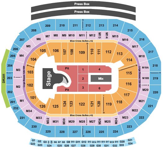 Little Caesars Arena Seating Chart: Megan Marooney