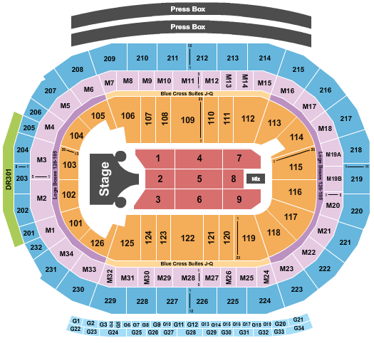 Little Caesars Arena Seating Chart: Missy Elliott