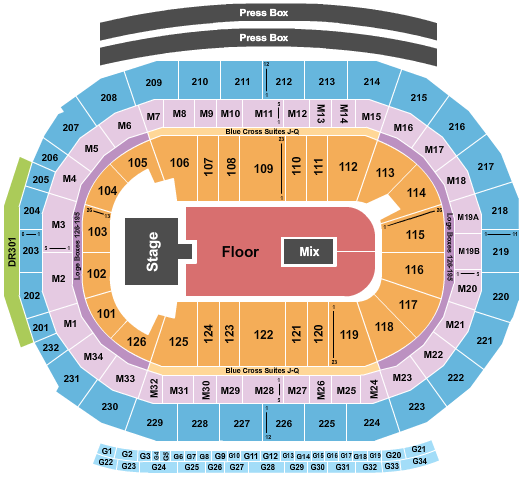 Little Caesars Arena Seating Chart: NF