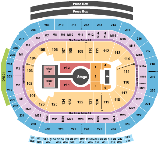 Little Caesars Arena Seating Chart: Peso Pluma