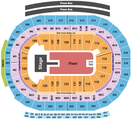 Little Caesars Arena Seating Chart: Playboi Carti