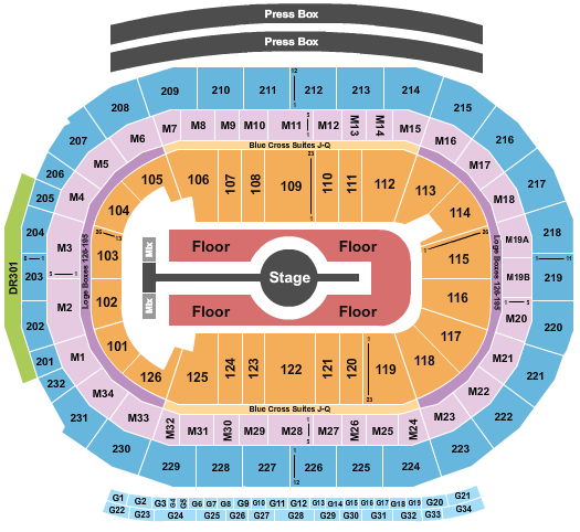 Little Caesars Arena Seating Chart: Rod Wave