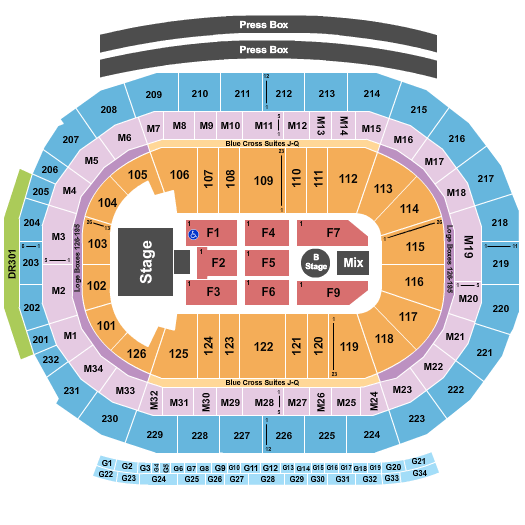 Shawn Mendes Seating Chart