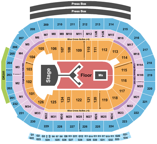 Little Caesars Arena Seating Chart: Shinedown