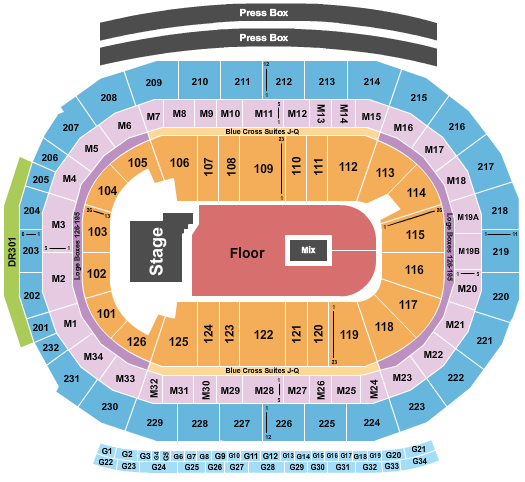 Little Caesars Arena Seating Chart: Twenty One Pilots