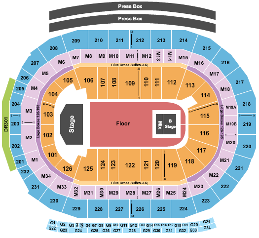 Little Caesars Arena Seating Chart: Tyler the Creater