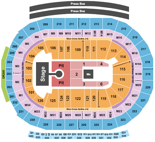 Little Caesars Arena Seating Chart: Weezer
