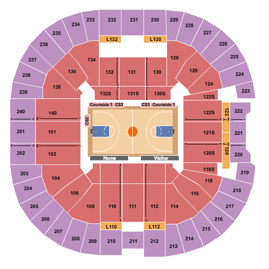 Littlejohn Coliseum Seating Chart: Basketball