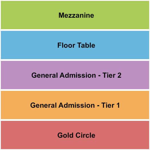 Little Rock Hall - AR Seating Chart: GA / GC / Table / Mezz