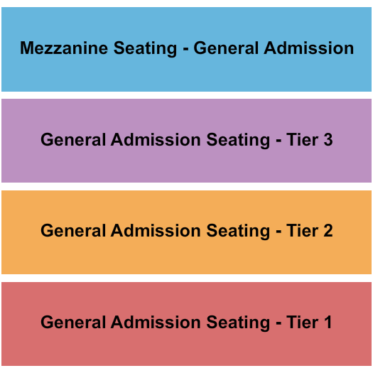 Little Rock Hall - AR Seating Chart: GA Seating by Tier & Mezz