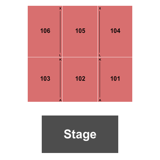 Live! Event Center Seating Chart: Endstage