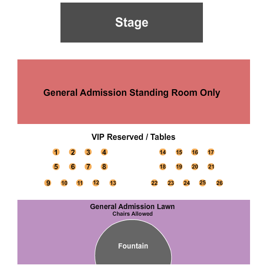 Live at the Lakefront Seating Chart: GA / Reserved