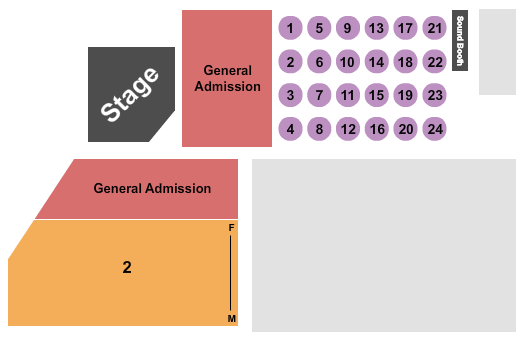 Live at the Ludlow Garage Seating Chart: Endstage GA Tables 2