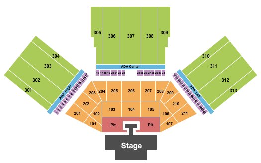 F&M Bank Amphitheater of Long Beach Seating Chart: Endstage Pit 3