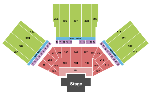 Long Beach Amphitheater Seating Chart: Endstage Pit