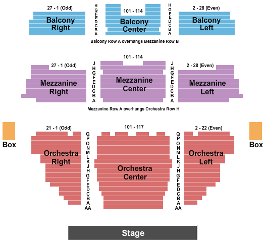 Longacre Theatre Seating Chart: Endstage 1
