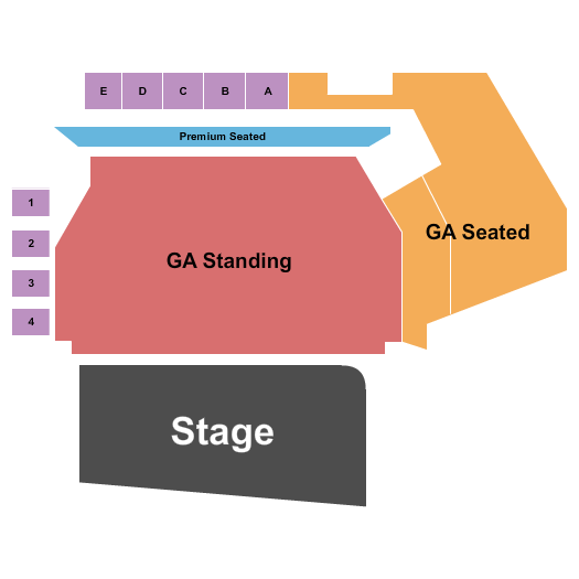 Longhorn Ballroom Seating Chart: Endstage GA Floor 5