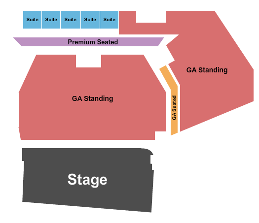 Longhorn Ballroom Seating Chart: End Stage GA Floor 2