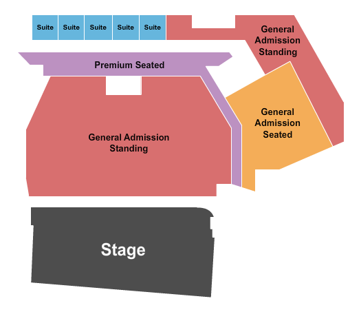 Longhorn Ballroom Seating Chart: End Stage GA Floor