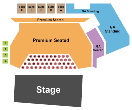 Longhorn Ballroom Seating Chart: GA/Premium/Tables 3
