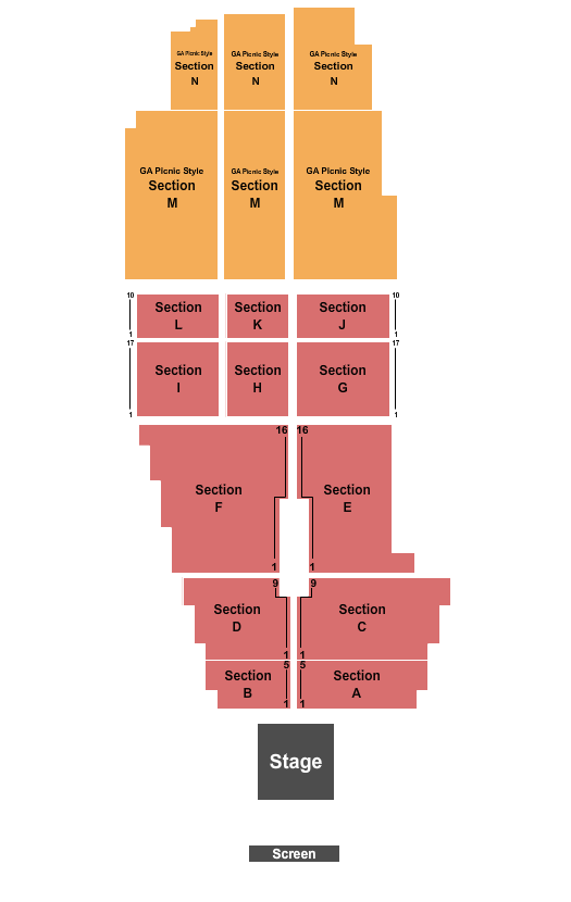 Los Angeles State Historic Park Seating Chart: Concert